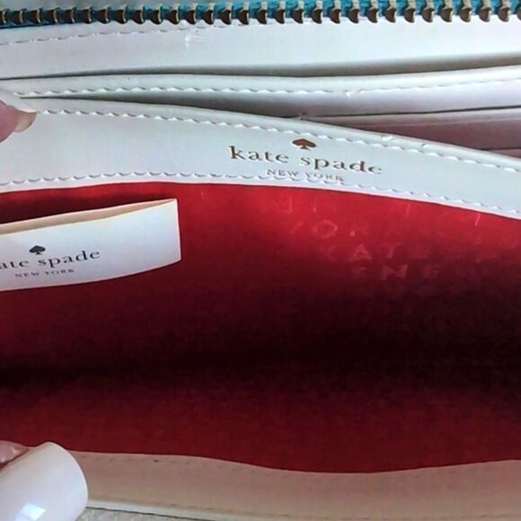 Kate Spade Turquoise Flame New York Moroccan Market Zip Around Wallet ♥️ NWOT - Picture 9 of 17